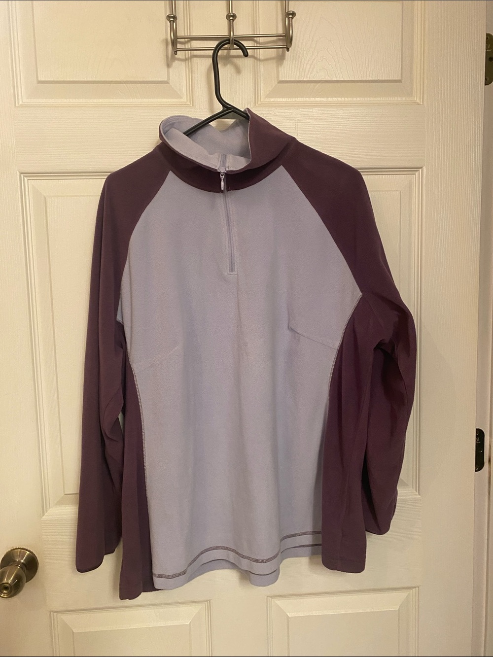 Columbia 2x Quarter-Zip Pullover - Lavender and Plum